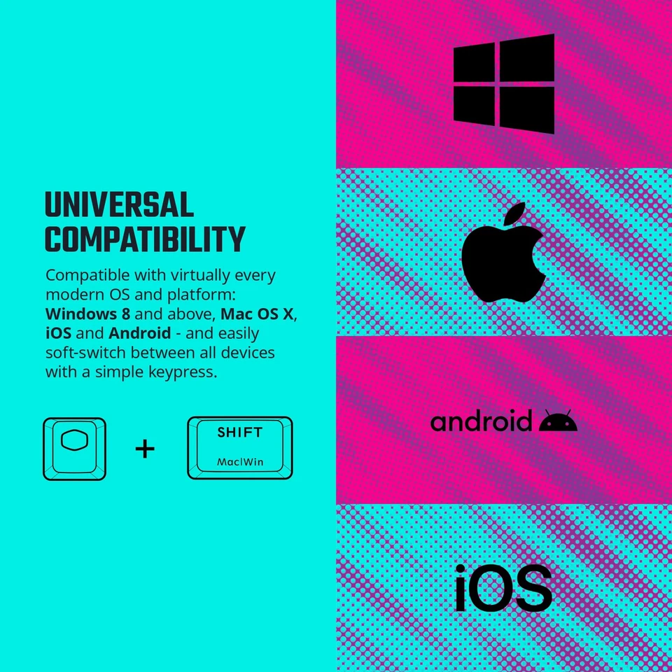 CK721 65% Hybrid Wireless 2.4GHz/Bluetooth Space Gray Mechanical Gaming Keybo... - Image 4 of 4