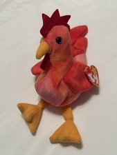 Ty Beanie Babies Strut Rooster Plush Bean Bag Toy 1996 Retired