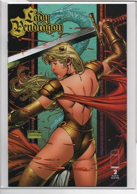 LADY PENDRAGON #2   DYNAMIC FORCES GOLD FOIL EDITION   BRANDON PETERSON - 1999