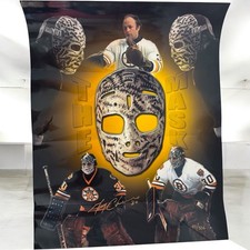 Gerry Cheevers Signed "The Mask" Bruins Print 40/506 NHL Goalie Legend