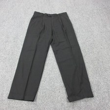 Hugo Boss Dress Pants Mens 34x32 Black Pleated Classic Fit Straight Business