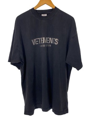 VETEMENTS T-SHIRT 23AW CRYSTAL LIMITED EDITION XS COTTON Black 