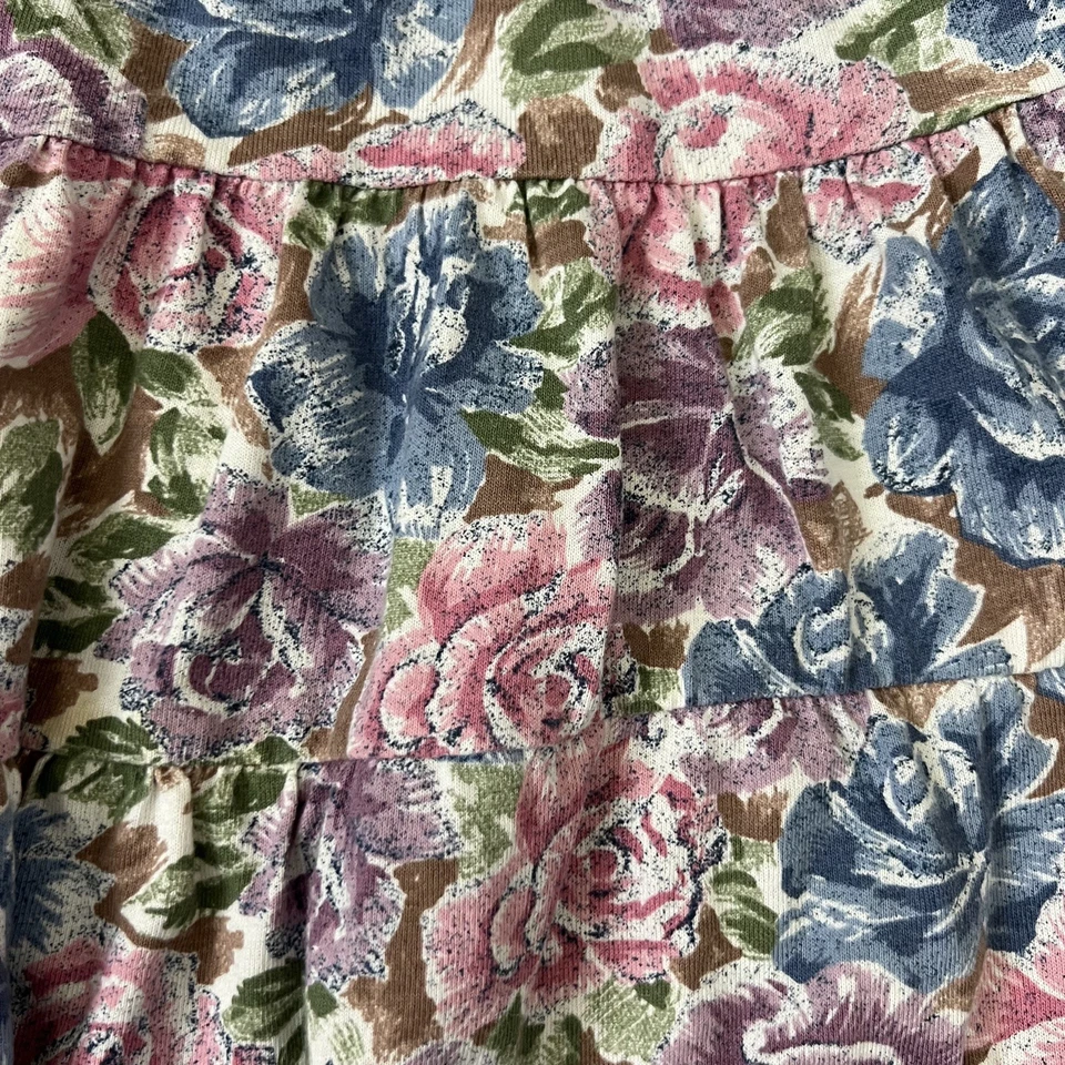 Falda Floral Vintage KARI Niñas - Azul/Rosa/Púrpura - Talla Pequeña 7/8 Foto 2 de 4