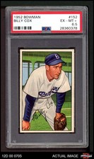1952 Bowman #152 Billy Cox Dodgers PSA 6.5 - EX/MT+
