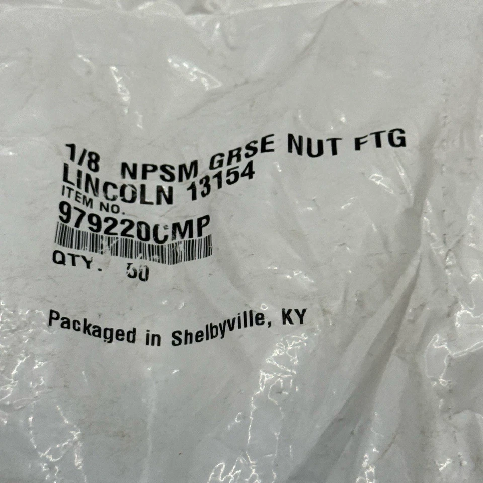 LINCOLN 90 Degree Elbow Grease Nut Fitting 1/8 NPSM 13154 Threaded QTY 50 - Image 3 of 4