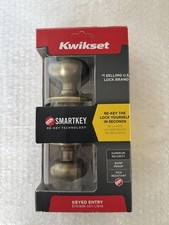 Kwikset Polished Brass Juno Entry Door Knob W...