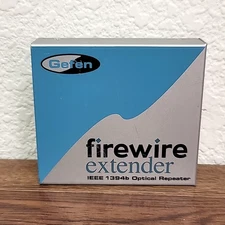 Gefen IEEE 1394B FireWire Optical Extender Repeater W/ Power Supply Tested