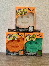 Scrub Daddy Limited Edition Halloween Frankenstein, Ghost And Pumpkin New 3 Pack