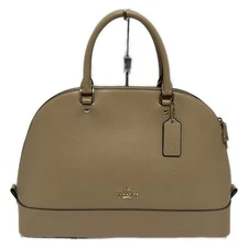 Auth COACH Cora Domed Satchel F37218 Beige Leather - Handbag