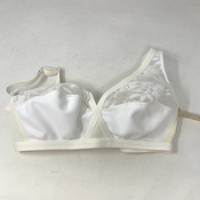VINTAGE 70s 80s JCPenney Bra Size 34C White Floral Lace Sheer NWT