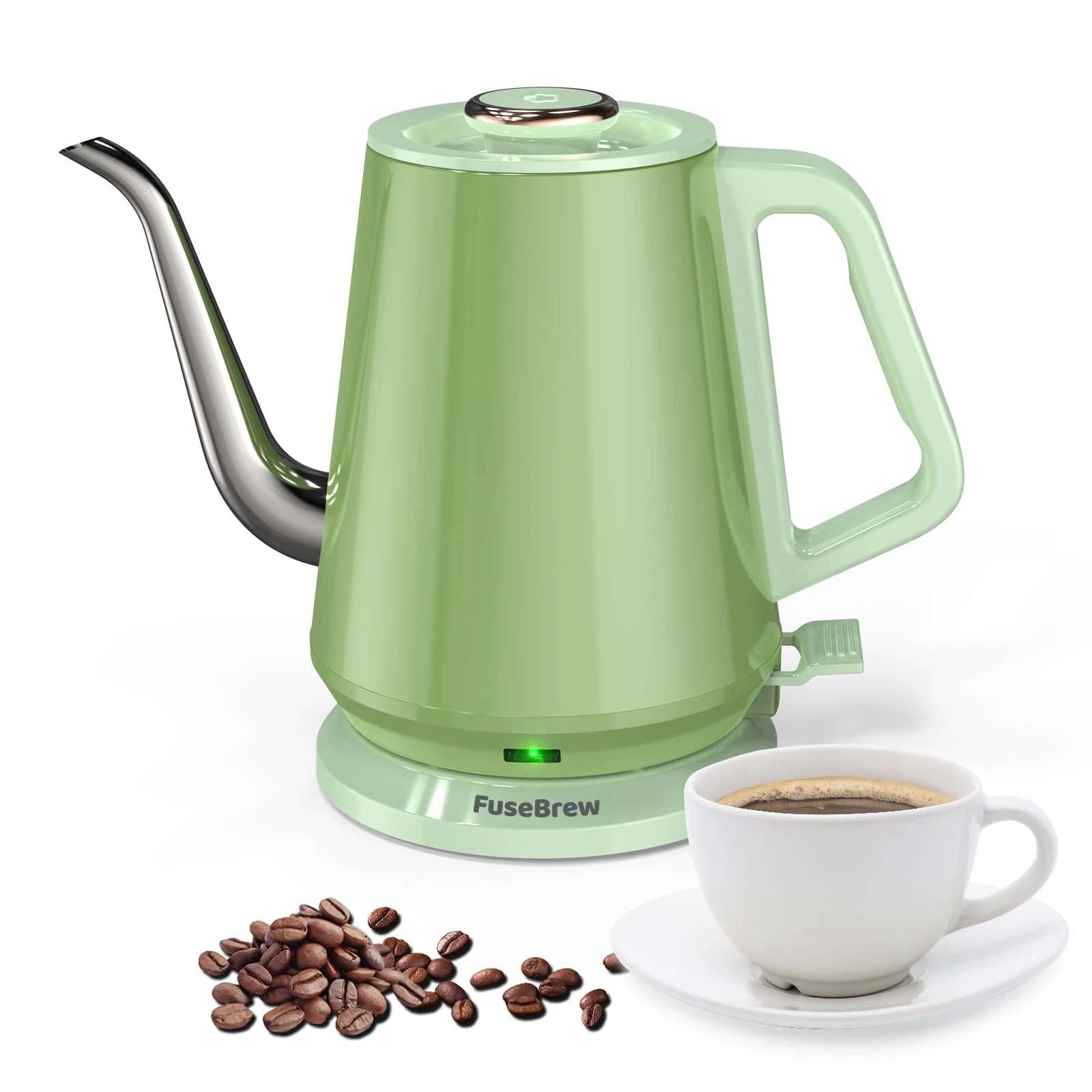 Gooseneck Electric Kettle(0.8L),1200 Watts Fast Boiling,Stainless Steel BPA F...