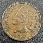 1887 Indian Head Cent -4 Diamonds