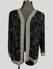 Lawrence Kazar SZ 2X Women's Beaded Evening Jacket Multicolor 7074