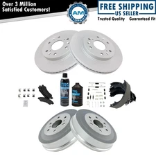 Front and Rear Brake Pad & Rotor,Shoe & Drum Kit Fits 09-13 Chevrolet GMC