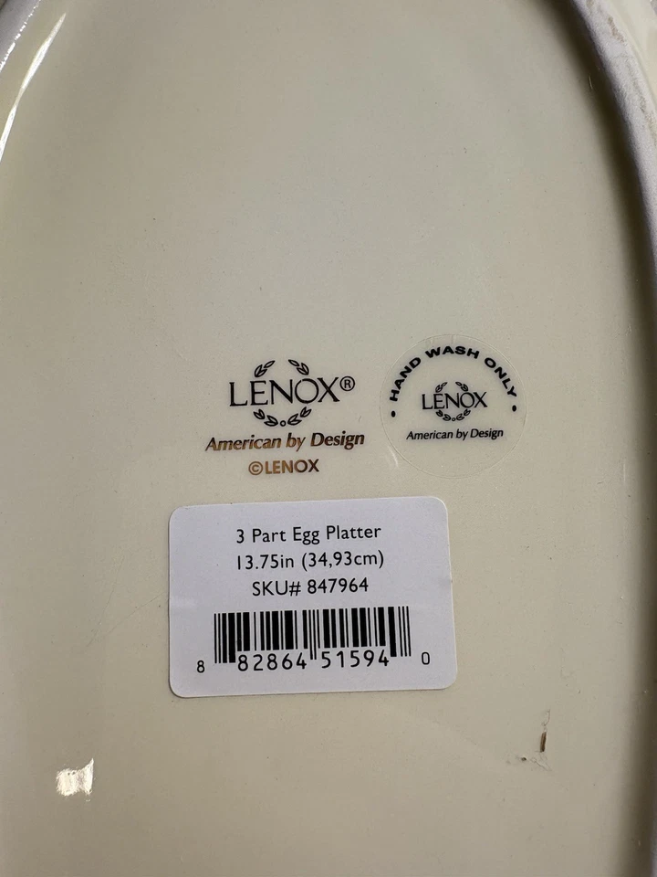 Lenox Easter 3 Part Divided 14" Egg Platter - Image 3 of 3