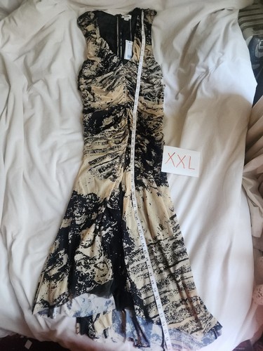 H&M STUDIO Resort Collection Mesh PATERNED Dress Sz XXL BNWT - Picture 16 of 19