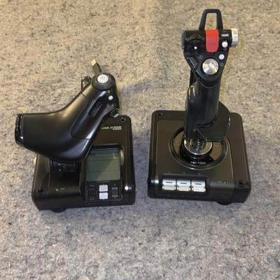 Saitek X52 Pro Flight H.O.T.A.S. Joystick Throttle Controller For PC Black USB