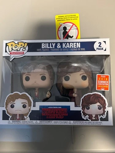 New ListingFunko POP 2-Pack Billy & Karen Stranger Things 2018 SDCC Exclusive Vinyl Figure