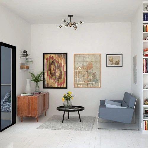 Orbit 9-Light Semi-Flush Mount in Industrial and Sputnik Style 15.5 Inches Tall - Picture 8 of 11