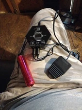 Wormhole Rotary Tattoo Pen Kit Power Supply Foot Pedal Red Gun