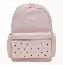 Crocs Classic Backpack Pink Clay Mauve 21L Jibbitz Charm School Bag Clean Girl