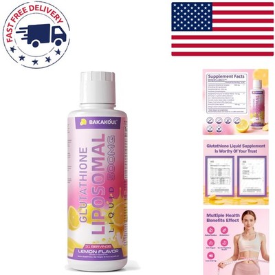 Lemon Flavored 16oz Liposomal Glutathione   500mg with NAC & Superior Absorption