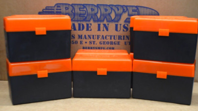 10 x Berrys 410 Ammo Box 270 Win;30-06 Springfield 50Rd Orange/Black (Berry MFG)