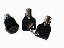 Westward 38VK83 Cabinet Replacement Lock, Black, for Cam Locks, 2 Keys, 1 Lock