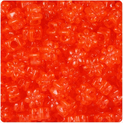 BeadTin Transparent 13mm Flower Pony Beads (250pcs) - Color choice - Picture 8 of 18