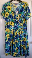 By Design Floral Short Sleeve Dress - LARGE