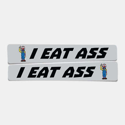Ronnie Mac I EAT ASS Character Swingarm Dirt Bike Decals