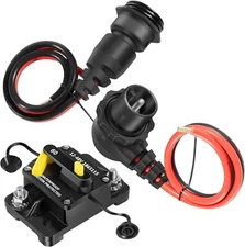 MKR-27 60 AMP Circuit Breaker 1865115 & MKR-28 Trolling Motor Plug Receptacle
