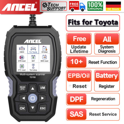  2025 ANCEL TD700 KFZ Diagnosegerät OBD2 Scanner Injektor Kodierung für Toyota