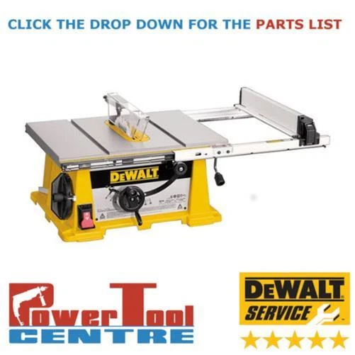 DeWalt Genuine Spare Parts DW744 Table Saw Type 1