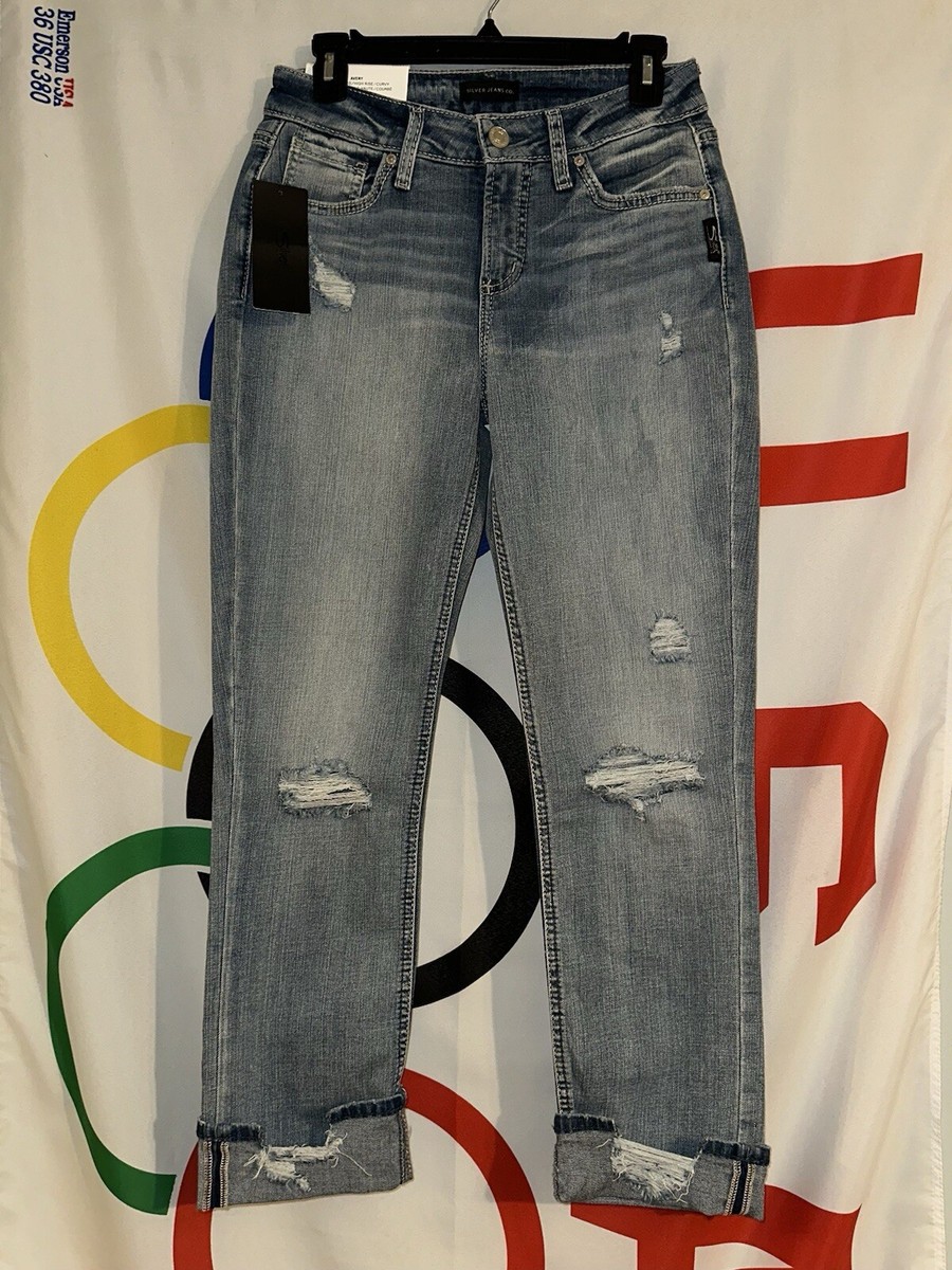 NWT Silver Jeans Womens 27 Avery Straight Leg High Rise Curvy - Main Image