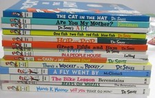 Lot of 15 Dr. Seuss hard back books the cat in the hat one fish and more