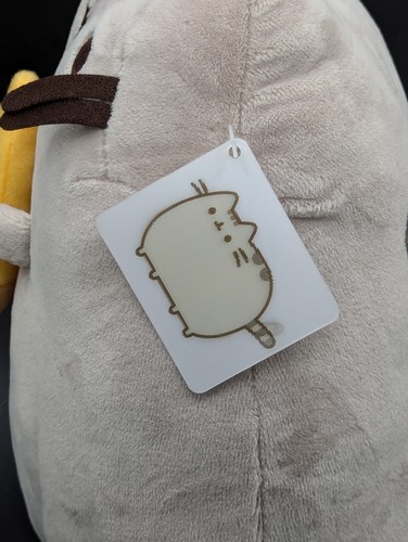 Gund Pusheen Pizza Plush Stuffed Toy Snackable 9.5 Inch Pepperoni Gray Cat New - Picture 3 of 8