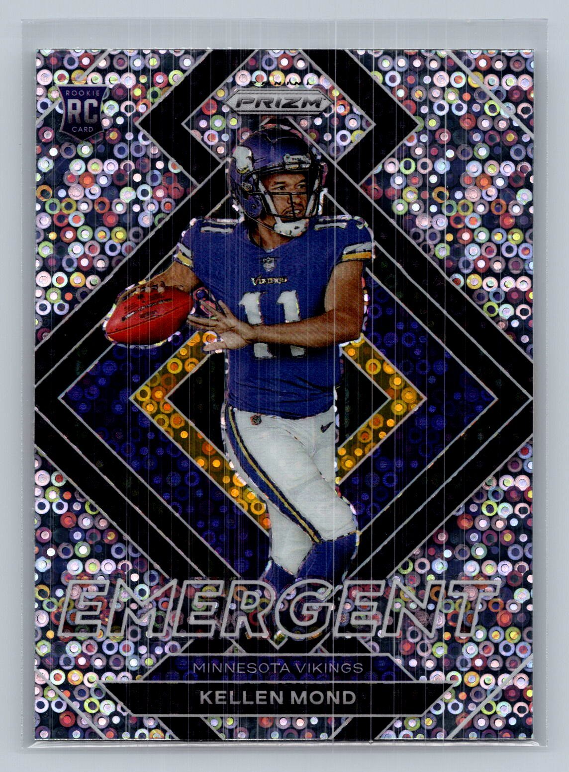 2021 Panini Prizm #E-17 Kellen Mond Emergent Rookie Disco Quick Pitch NM++