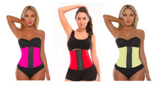 TruFigure Sport Latex Waist Cincher Style 1610 Fuschia or Red or Yellow RRP  60