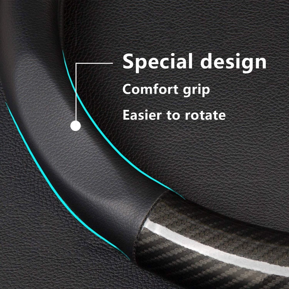 for Chrysler Pacifica 2011-2017 Carbon Fiber Car Steering Wheel Cover Large-Size Foto 3 de 4