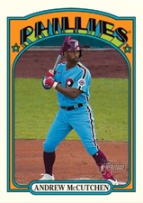 ANDREW MCCUTCHEN 2021 Topps Heritage THROWBACK UNIFORM VARIATION SP 5x7 #/49