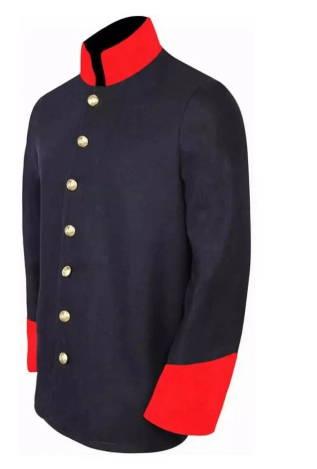 Abrigo saco oficial de la Unión para hombre Guerra Civil de Estados Unidos con puño y cuello lisos talla personalizada Foto 2 de 4