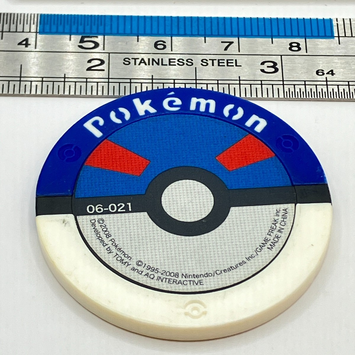 Toxicroak - Pokemon Arcade Game Token 06-021 Tag Coin TOMY 2008