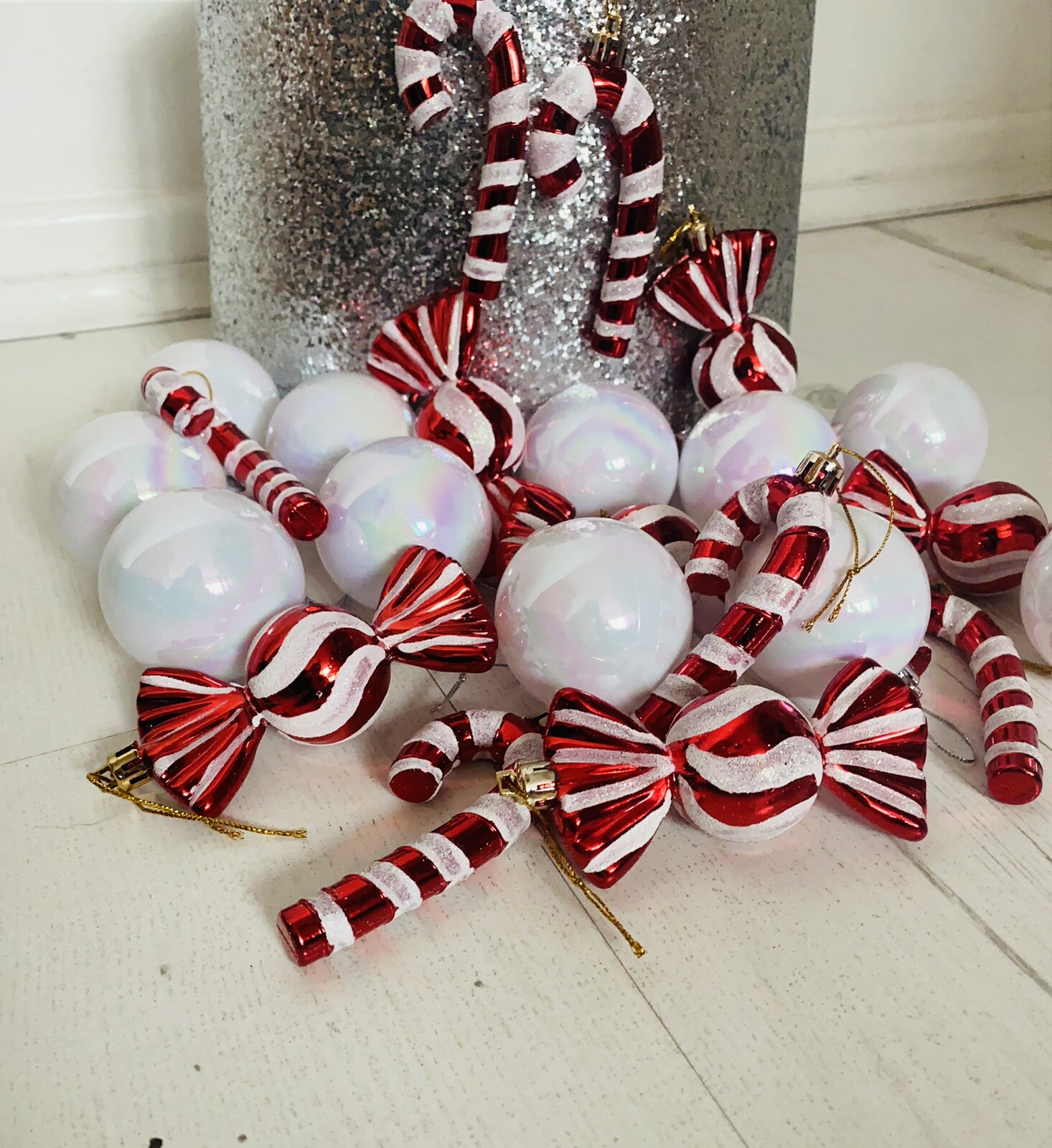 Sweets Candy Cane Baubles Christmas Tree Decorations X 24 eBay