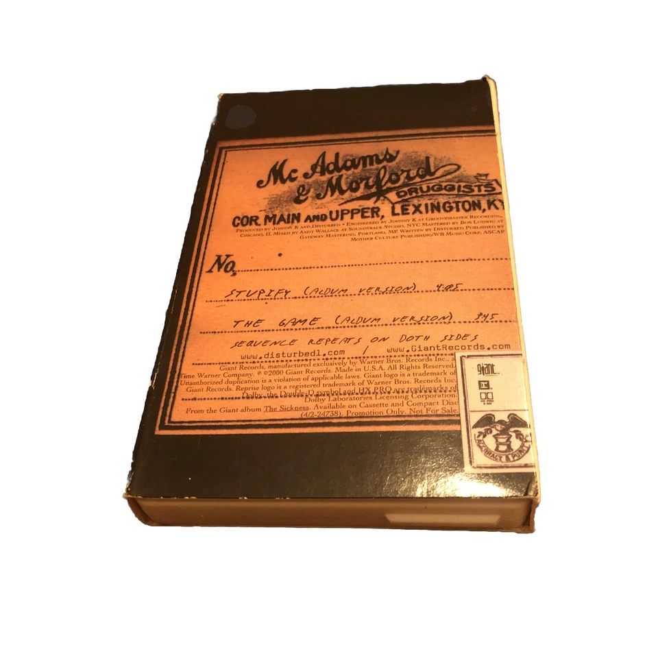 Vintage 2000 Y2K Disturbed Stupify The Game Promo Sampler Cassette Tape - Image 2 of 2