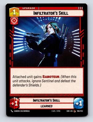 Infiltrators Skill Upgrade Event Card Learned Saboteur Ability Sentinel