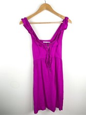 UO Kimchi Blue Urban Outfitters Fuchsia Ruffle & Zipper Sleeveless Dress Size Sm