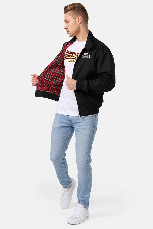 Lonsdale London Harrington Jacket Black New S M L XL 2XL 3XL Bomber 110538 - Image 2 of 4