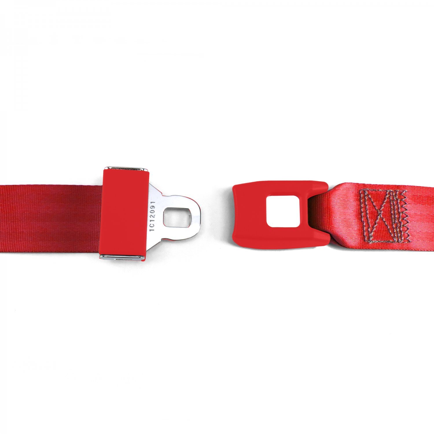 Ford GT40 1964 - 1969 Standard 3pt Red Retractable Bench Seat Belt Kit - 3 Belts