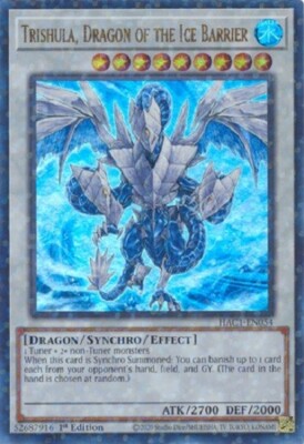 Yugioh - Trishula Dragon of the Ice Barrier - 1st Ultra Rare Yugioh - Trishula Dragon of the Ice Barrier - 1st Ultra Rare
